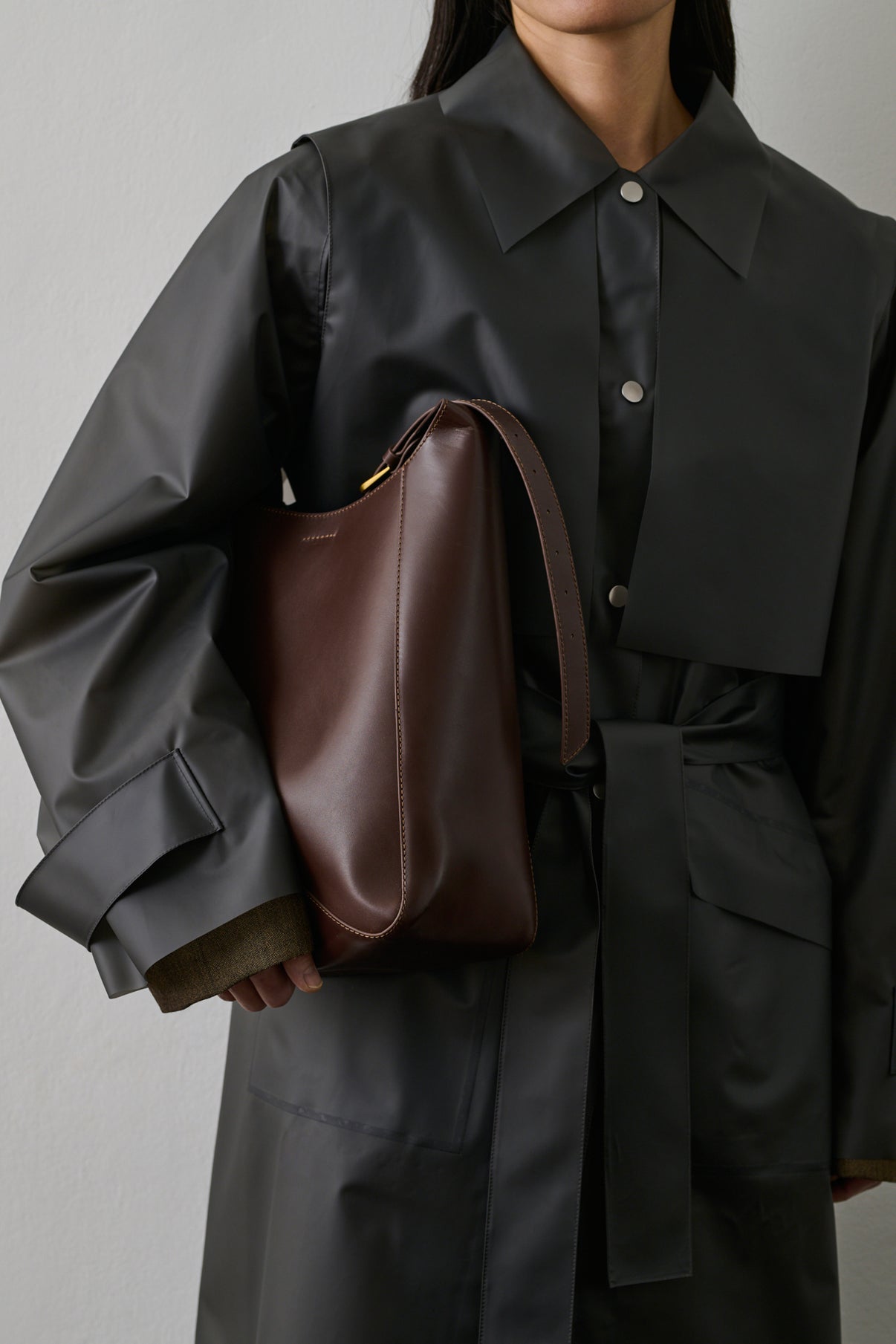 Sac Uma - Chocolat - Cuir - Femme vue 2