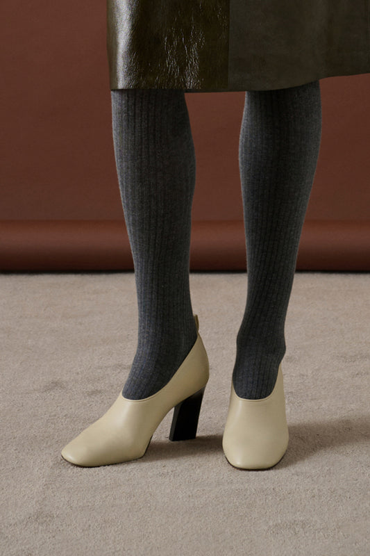 Escarpins Thea - Ivoire - Cuir - Femme