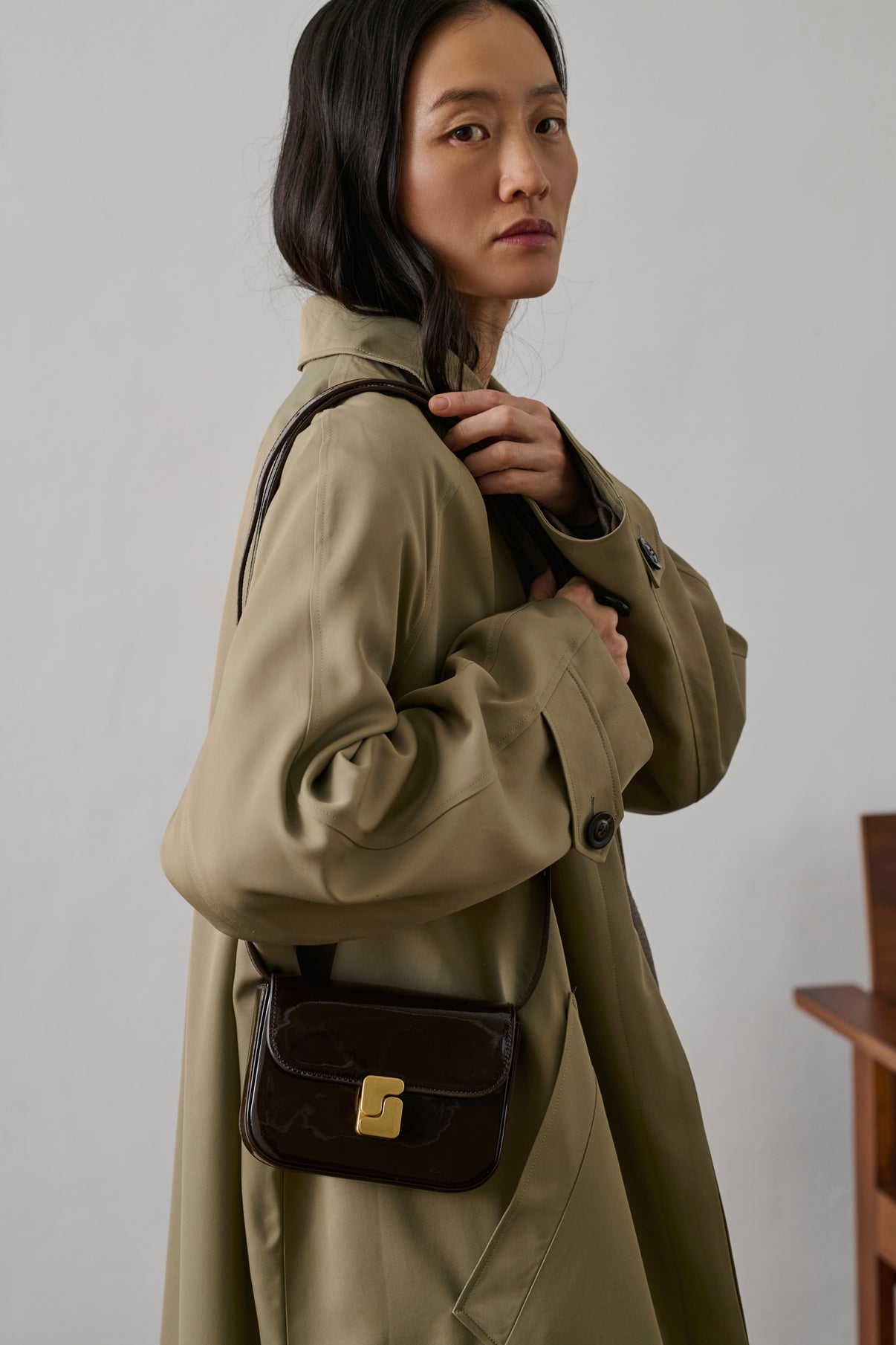 Sac Bell - Marron Foncé - Cuir - Femme vue 2