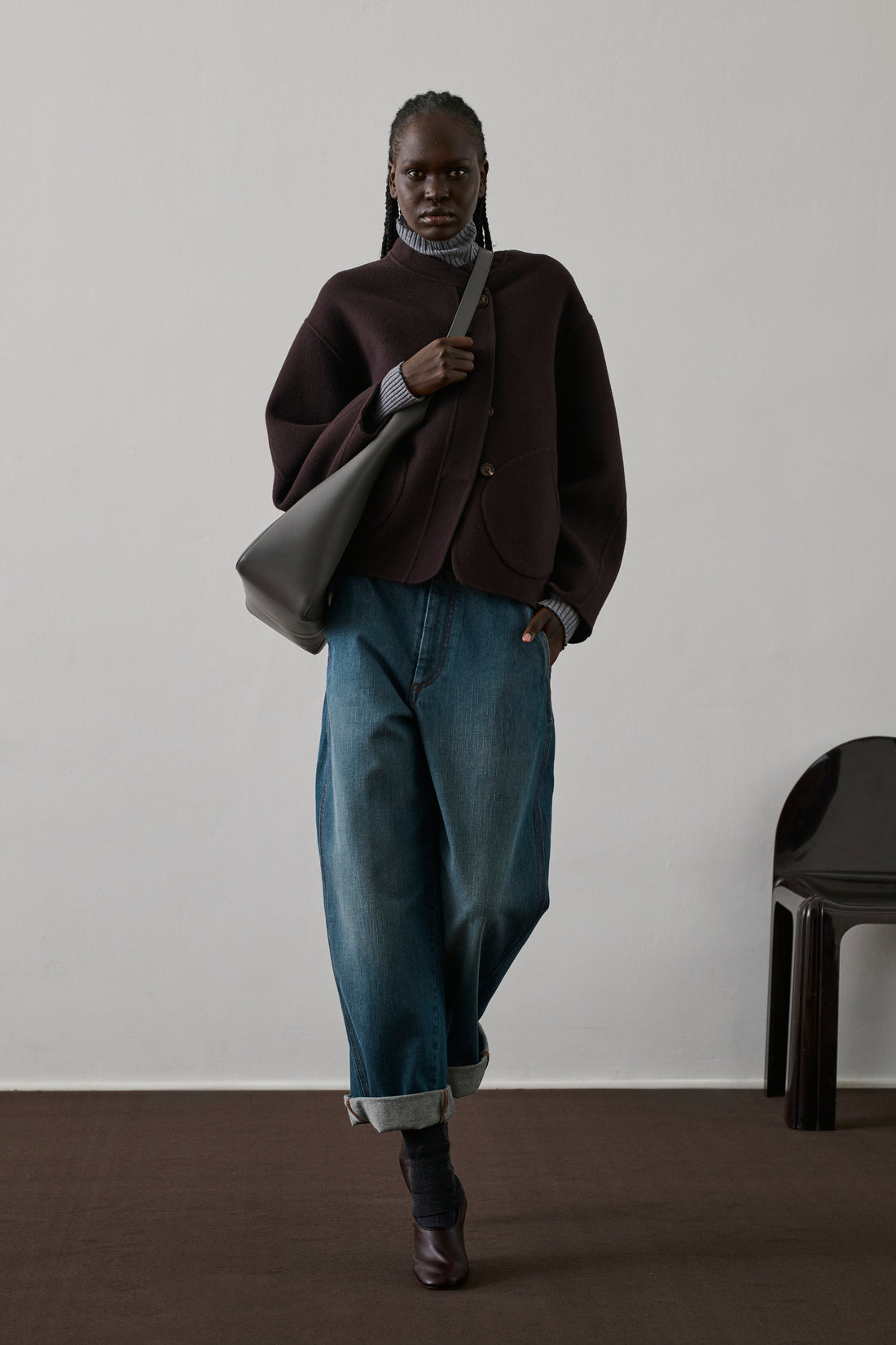 Manteau Windsor - Aubergine - Laine - Femme