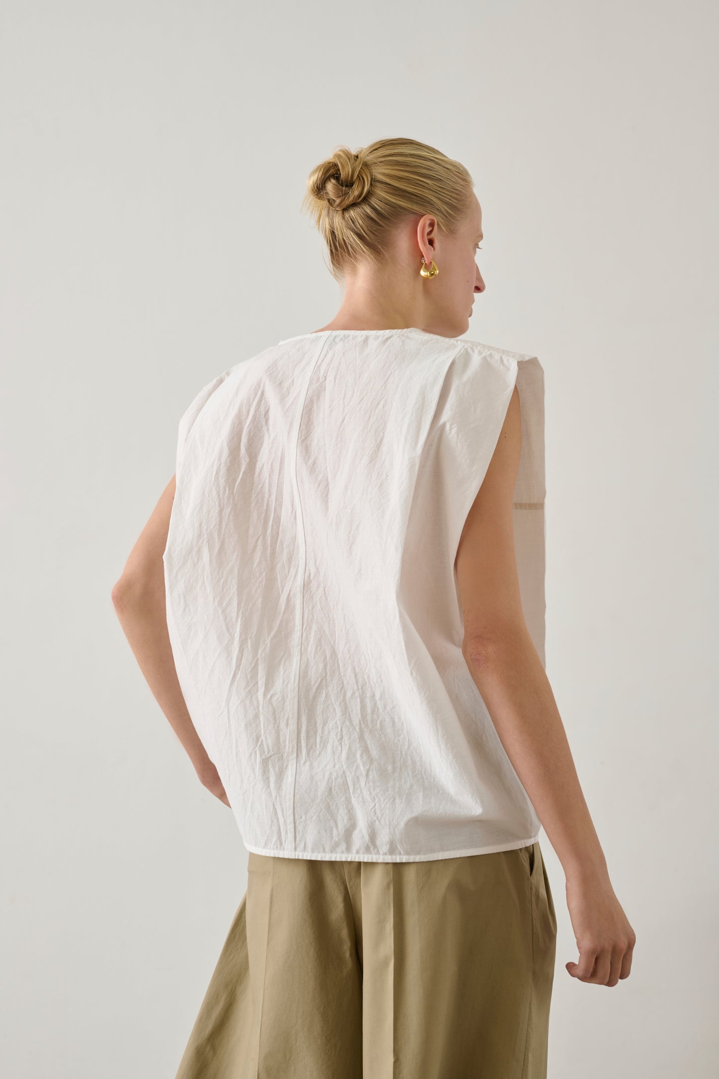 Top Isalys - Blanc - Coton - Femme