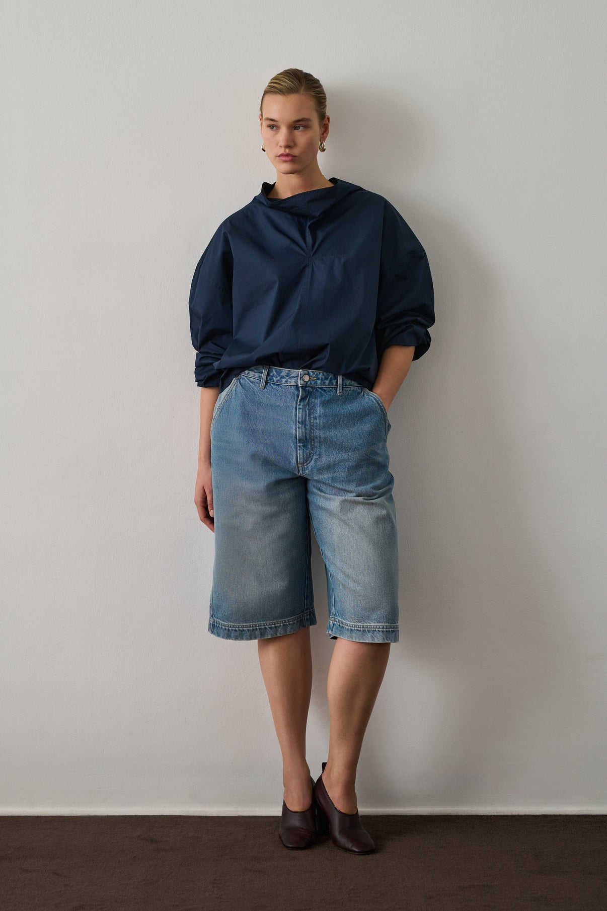 Bermuda Francis - Denim Bleu Délavé - Coton - Femme vue 5